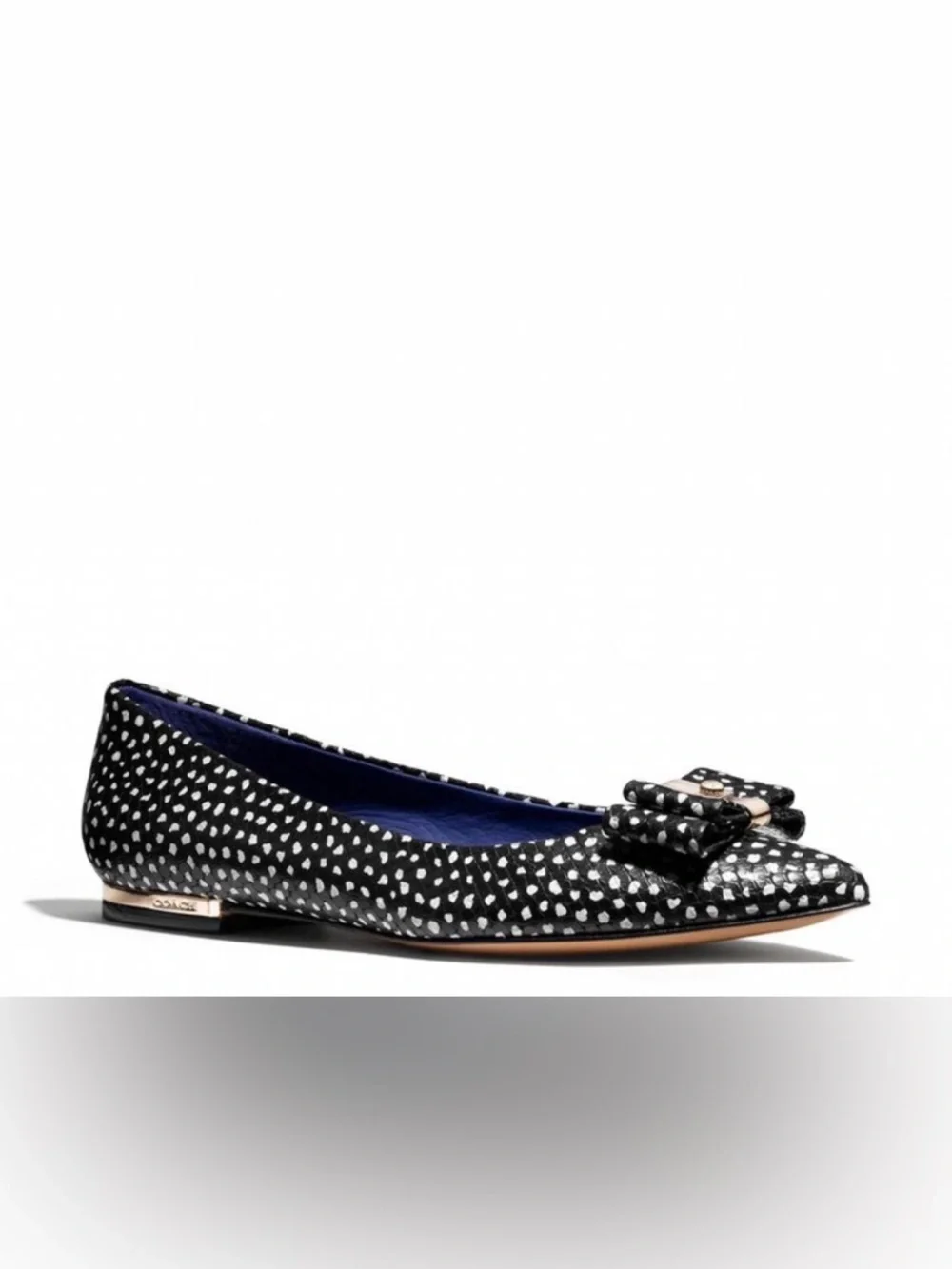 Coach Black and White Polka Dot Women's Ballet Flat